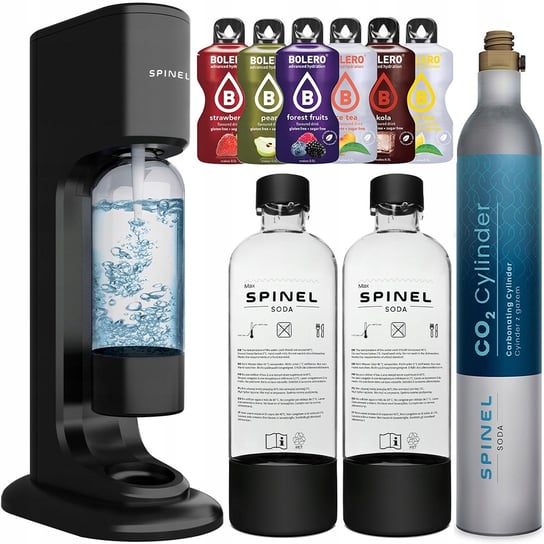 Spinel SODA BubbleON + 2 butelki + Bolero SodaStream