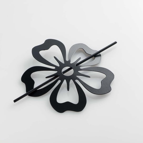 Spinka do zasłony DOUCEUR D'INTERIEUR Kwiat, czarna, 1 sz. Douceur d'intérieur