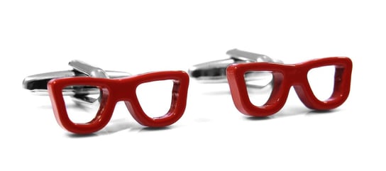 Spinki do mankietów - czerwone okulary U88 Modini