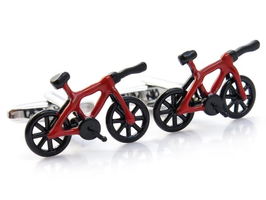 Spinki do mankietów - czerwone rowery czasowe N126 Modini