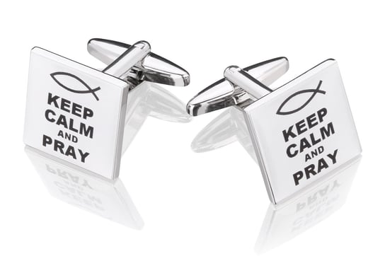 Spinki do mankietów X2 Keep Calm & Pray Inna marka