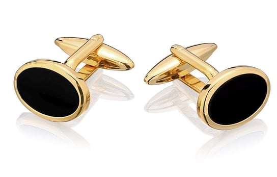 Spinki do mankietów z onyksem SD-254 Inna marka