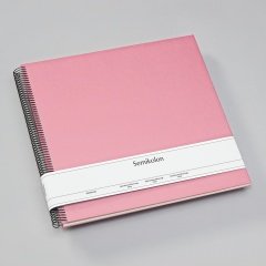 Spiralny album na zdjęcia - Semikolon - Economy Large - białe kartki - flamingo Semikolon