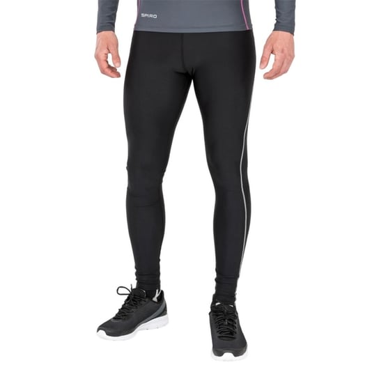 Spiro Męskie Spodnie Bodyfit Base Layer (M/L (40-47) / Czarny) Spiro