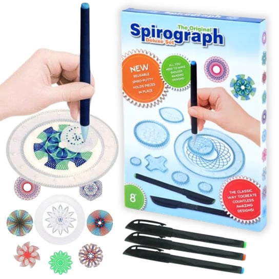 Spirograf Zestaw Do Rysowania Zabawka Edukacyjna Wzory Długopisy Zestaw VESS
