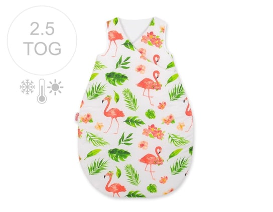 Śpiworek niemowlęcy całoroczny ocieplany 75 cm- flamingi Inna marka