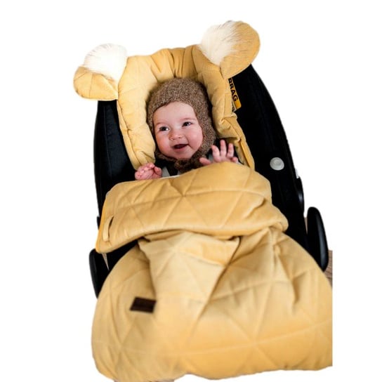 Śpiworek niemowlęcy Dream Catcher Triangles Mustard 6in1 80x45 cm ( bez otworów na pasy) Kinder Hop