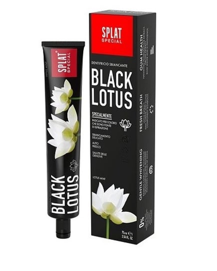 Splat, Black Lotus, czarna pasta do zębów wybielająca, 75 ml Splat