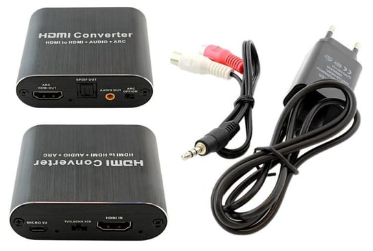 SPLITTER AUDIO HDMI Rozdzielenie Sygnału Audio czarny AK330 Aptel