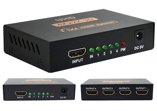 Splitter Hdmi 1X4 Audio / Video 4Kx2K 3D Uhd 2160P Inna marka