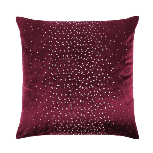 Spod Igły i Nitki, Bordowa Poszewka Velvetowa Do Zasłony  SHINY, 45x45 cm Spod Igły i Nitki