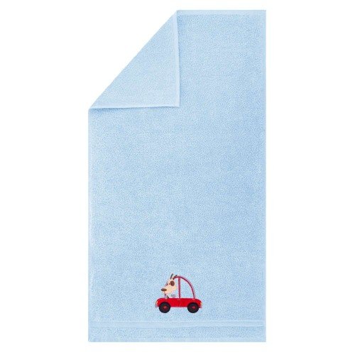 Spod Igły i Nitki, Ręcznik kąpielowy dla dzieci, Psiak, Niebieski, 70x140 cm Spod Igły i Nitki