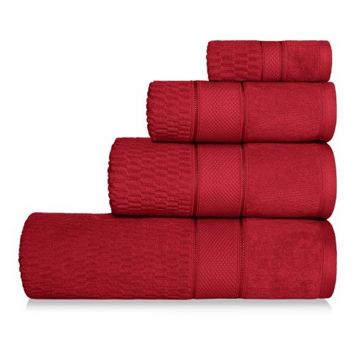 Spod Igły i Nitki, Ręcznik welurowy, PERU 100% bawełna, Czerwony , 50x90 cm Spod Igły i Nitki