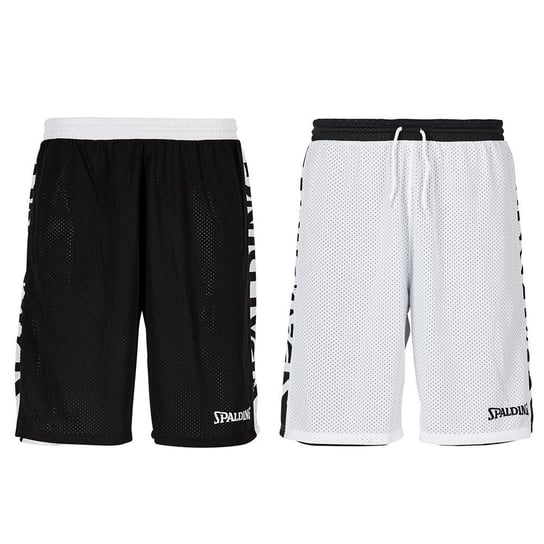 Spodenki do koszykówki dwustronne Spalding Essential czarno-białe - XL Spalding