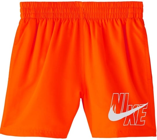 Spodenki kąpielowe dla dzieci Nike Logo Solid Lap Junior pomarańczowe NESSA771 822 - M Nike