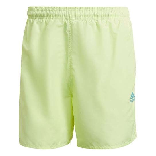 Spodenki męskie adidas Short Length Solid Swim Short  zielone-neon GQ1083 Adidas
