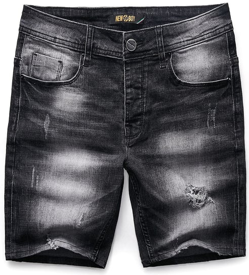 Spodenki męskie czarne jeansowe Recea - 32 Recea