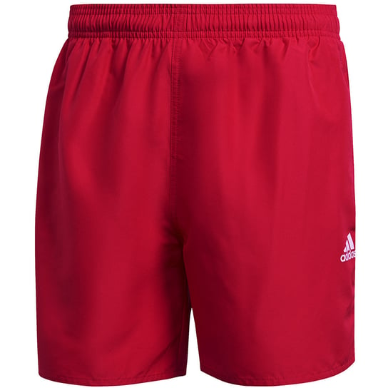 Spodenki męskie kąpielowe adidas Short Length Solid Swim czerwone GQ1086 Adidas