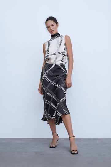 Spódnica damska Zara Chain elegancka z nadrukiem -XS Inna marka