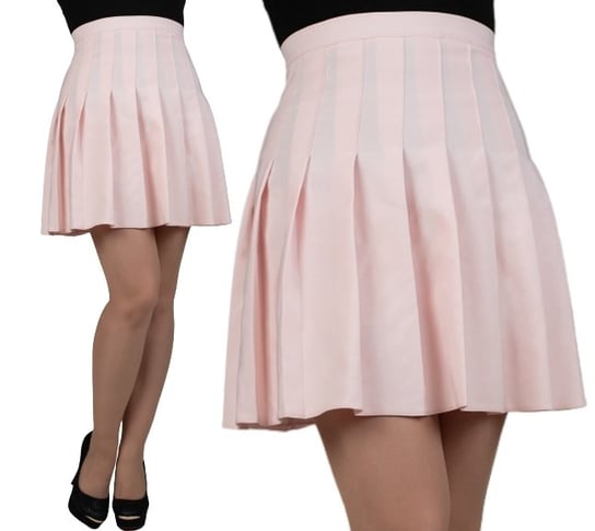 Spódniczka mini TENNIS SKIRT pudrowo różowa plisowana PRODUKT POLSKI lolita Wonderlandia
