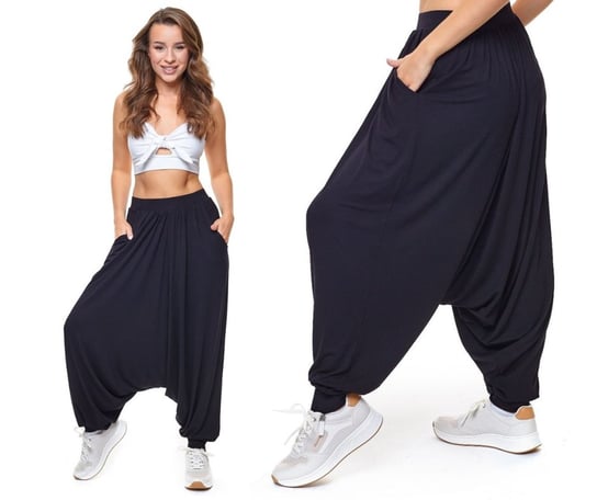Spodnie alladynki damskie z obniżonym krokiem luźne haremki na jogę L/XL Inna marka