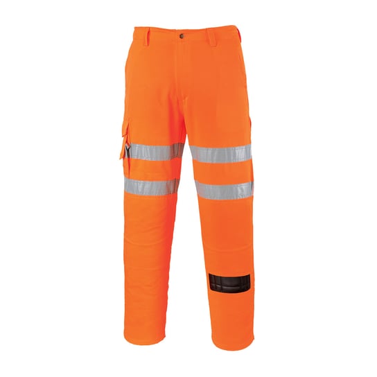 Spodnie bojówki dla kolejarzy Pomarańcz XL Portwest