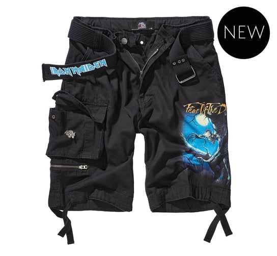 spodnie bojówki krótkie IRON MAIDEN SAVAGE SHORTS - FEAR OF THE DARK black-4XL Brandit