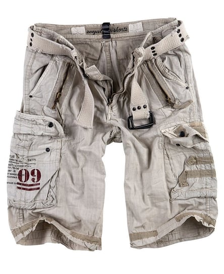 spodnie bojówki krótkie ROYAL SHORTS - ROYALWHITE-L Surplus