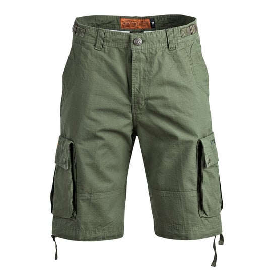 spodnie bojówki krótkie WEST COAST CHOPPERS - CAINE RIPSTOP CARGO SHORT olive-S Pozostali producenci