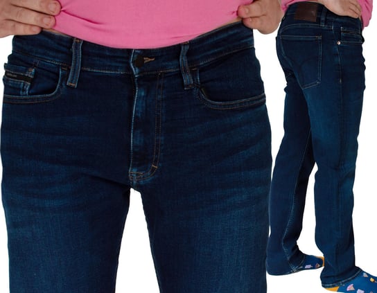 Spodnie CK Calvin Klein jeans straight W33 L32 granatowy Calvin Klein