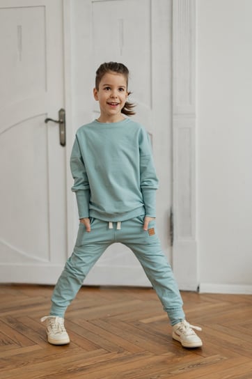 Spodnie Cut Pants - Aqua Mint Nitki Kids -  140/146 - A_MINT Nitki Kids