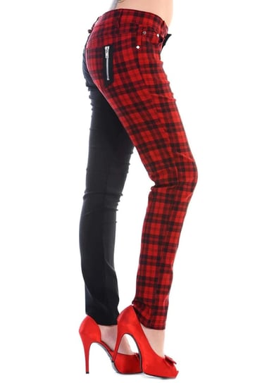 spodnie damskie BANNED - BLACK/RED CHECK-L Pozostali producenci
