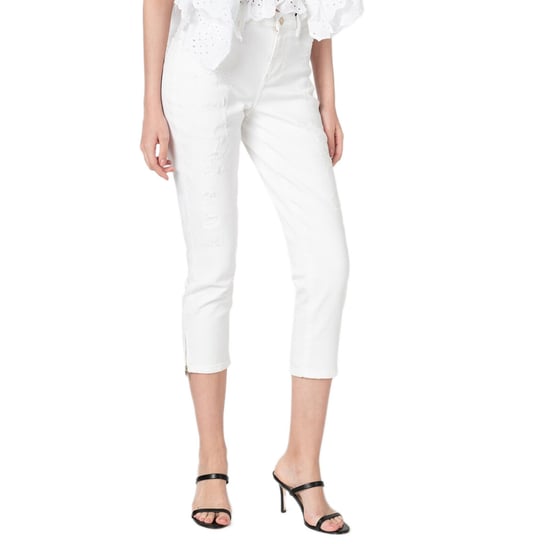 Spodnie damskie Guess jeansowe 3/4 białe-W24 GUESS
