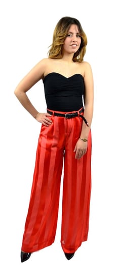 Spodnie damskie Guess Red Donna pallazzo-W26 GUESS
