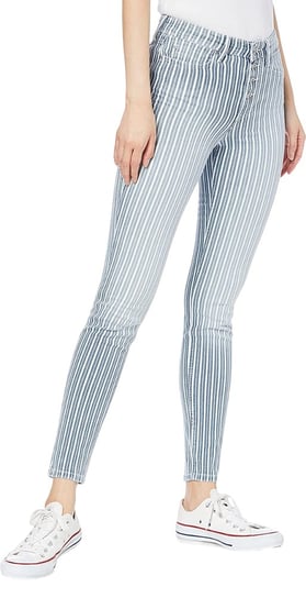 Spodnie damskie Guess Stripes w  paski-W27 Inna marka