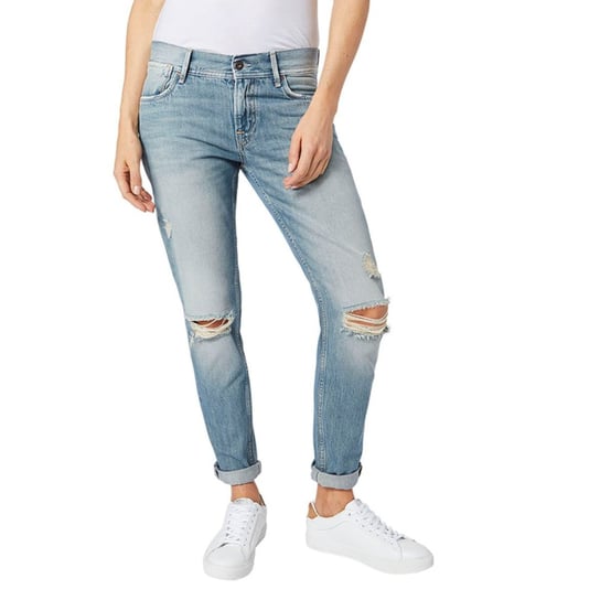 Spodnie damskie Pepe Jeans Joey jeansowe boyfriend x dziurami-W26 Pepe Jeans