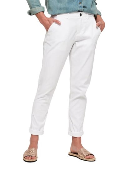 Spodnie damskie Superdry City Chino białe-M Inna marka