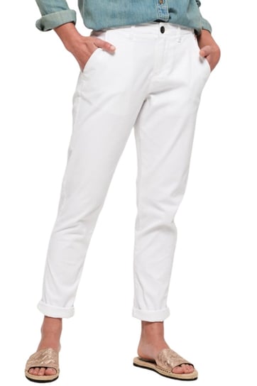 Spodnie damskie Superdry City Chino Pant białe-S Superdry