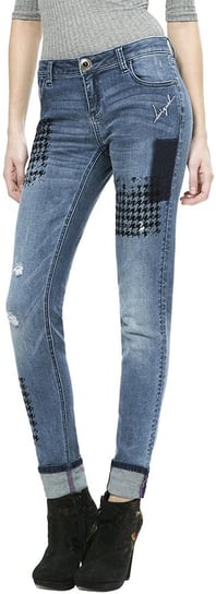 Spodnie Desigual Dina jeansy ze wzorkami-W26 Desigual
