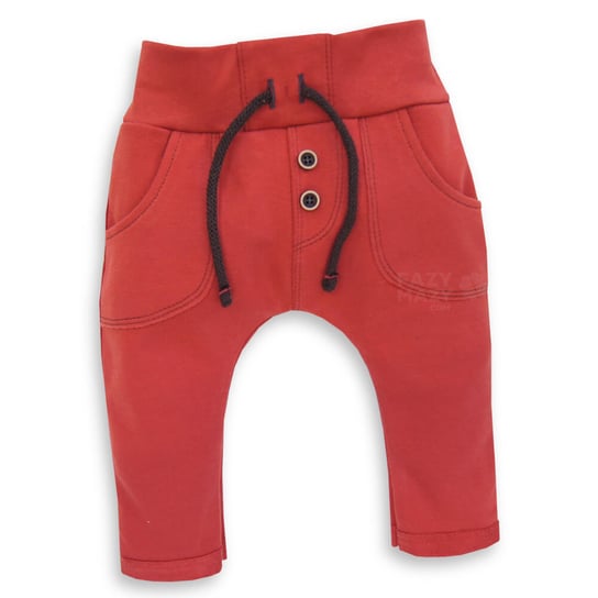Spodnie dla chłopca MROFI (Pl) czerwone chilli rozmiar 68 Mrofi