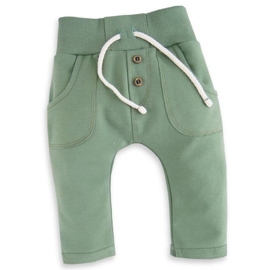 Spodnie dla chłopca MROFI (Pl) zielone Sosna rozmiar 68 Mrofi