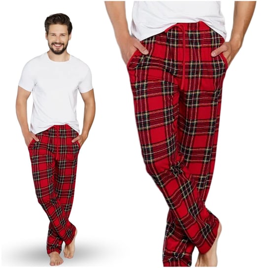 Spodnie do spania męskie bawełniane długie NARWIK Italian Fashion - M Italian Fashion