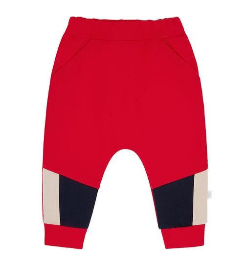 Spodnie dresowe 3 kolory czerwone - 62/68 Ewa Collection