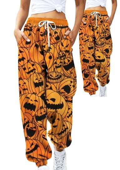 Spodnie Dresowe Na Halloween Jesień Print Dynia Przebranie Xl Xxl Hopki