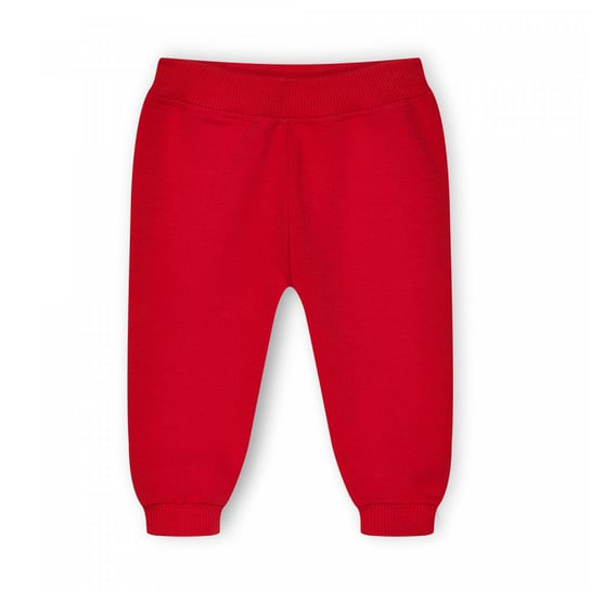 Spodnie dresowe niemowlęce czerwone Bobobee