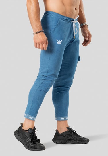 Spodnie jeansowe z lycrą, niebieskie M TRES AMIGOS