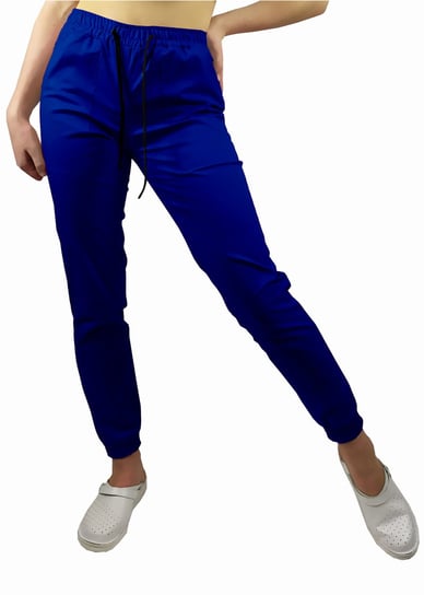 Spodnie joggery medyczne FLEX chabrowe elastyczne - premium L M&C