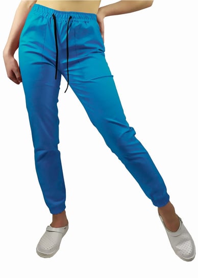 Spodnie joggery medyczne FLEX turkusowe elastyczne - premium L M&C