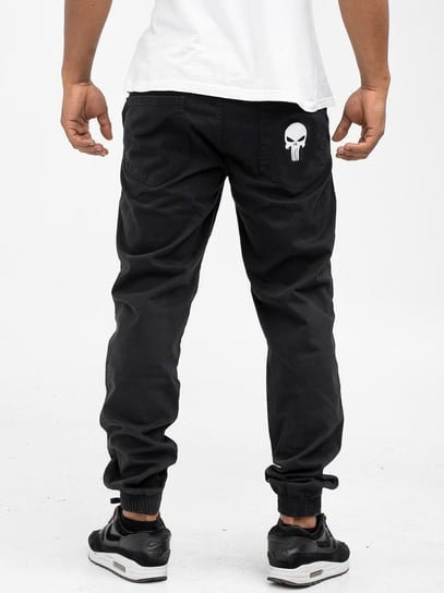 Spodnie Materiałowe Jogger Męskie Czarne Marvel Punisher Small M Marvel