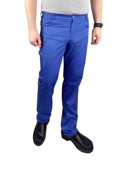Spodnie medyczne Classic męskie niebieskie XL M&C